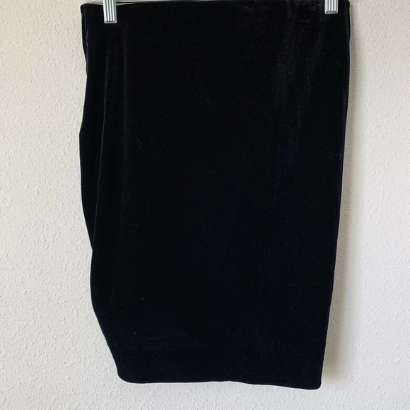 1. State Black Velvet Zip Front Asymmetrical Mini Skirt - Picture 4 of 4